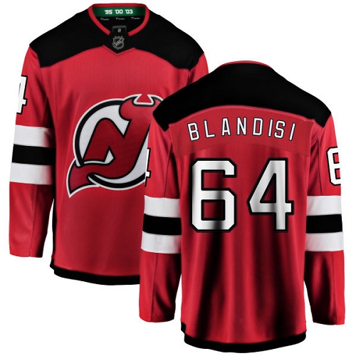 Kinder New Jersey Devils Eishockey Trikot Joseph Blandisi #64 Breakaway Rot Fanatics Branded Heim